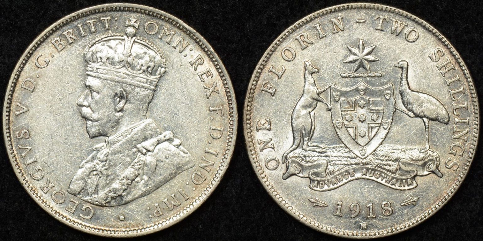 Australia M Florin Extremely Fine The Purple Penny