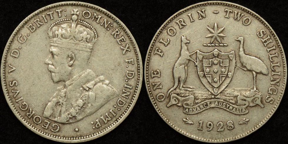 Australia Florin About Very Fine The Purple Penny