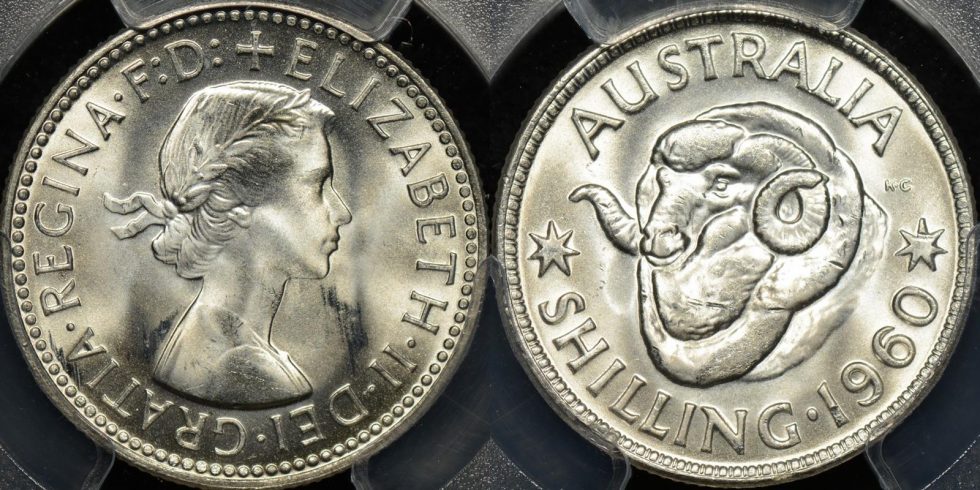 Australia 1946 Shilling Uncirculated The Purple Penny