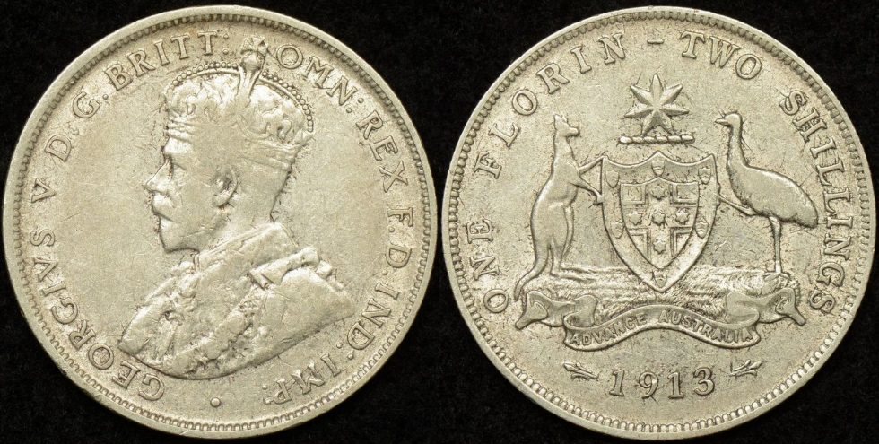 Australia 1913 Florin Fine - The Purple Penny