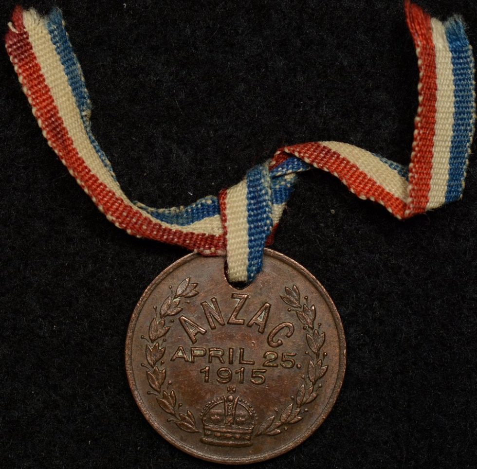 1915 ANZAC Medallet with Ribbon - The Purple Penny