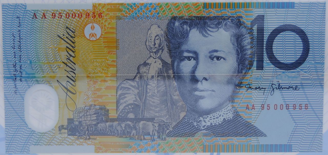 Australia 1995 Ten Dollar $10 Note Premium Note Printing Australia NPA  Folder R316b AA95 - The Purple Penny