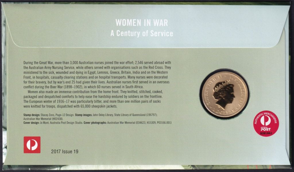 2017 Women in War $1 PNC Cover Gold Foil Overprint and Numbered 670/750 ...