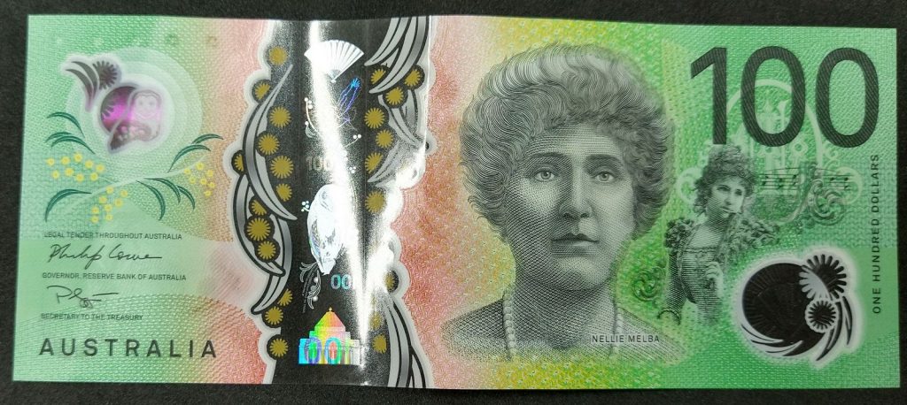 Australia 2019 $100 Lowe / Gaetjens EA19 Last Prefix Extremely Fine ...